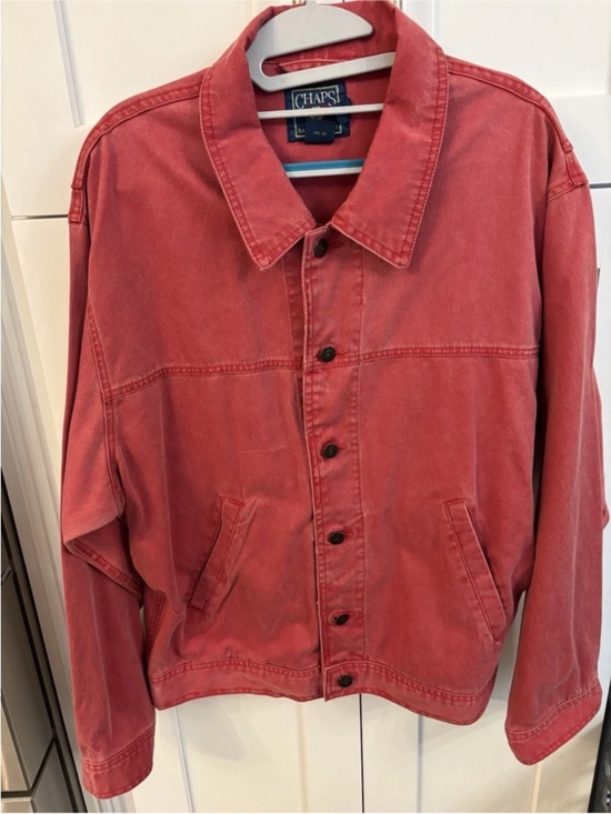 Ralph Lauren Other - 90S  Rare Vintage Men’s Chaps  Ralph Lauren Red American Flag Denim Jacket Sz M